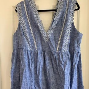 Maternity Chambray Tank